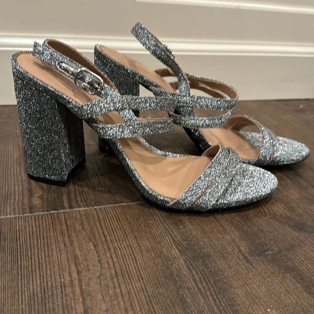 Silver Shimmering Heels